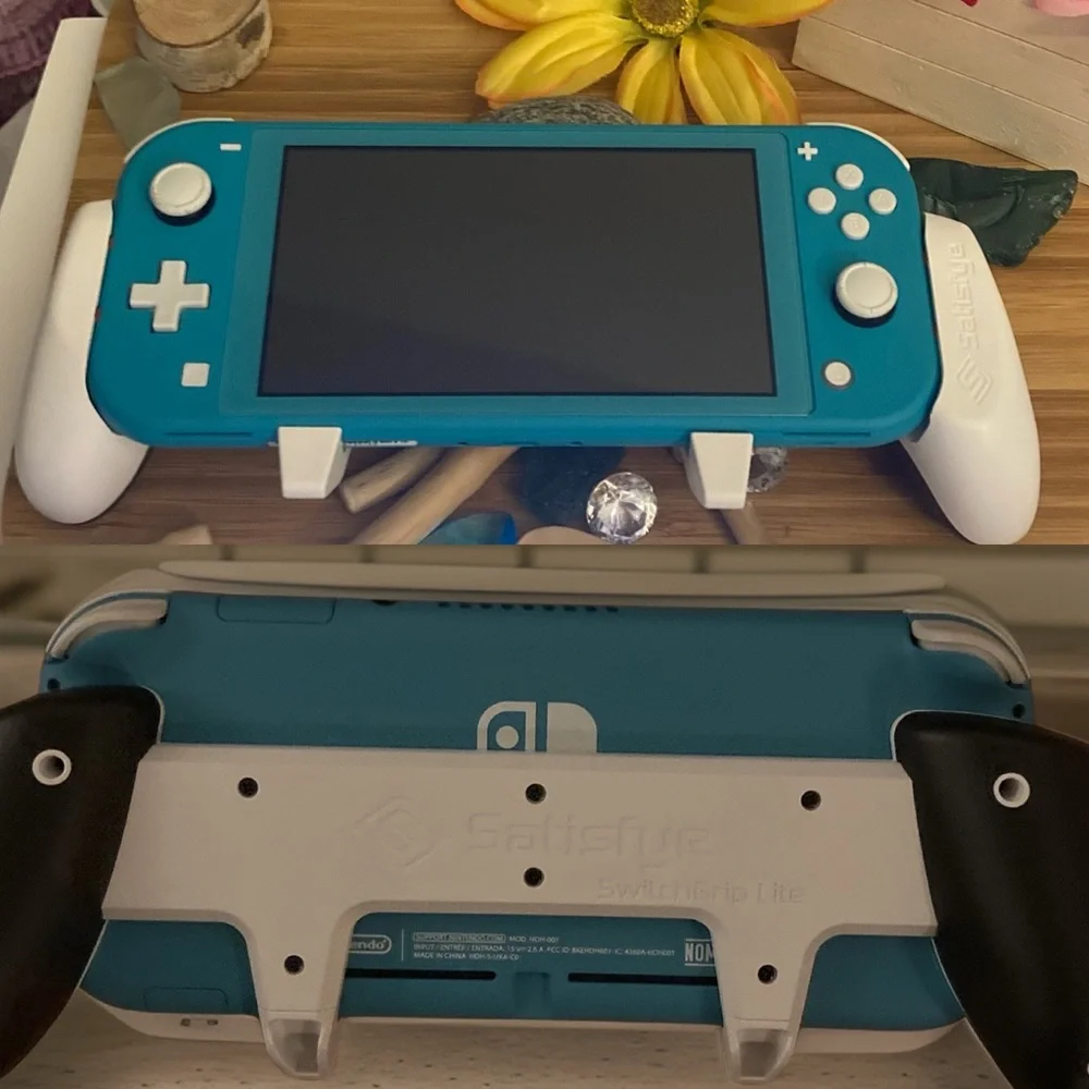 Nintendo Switch Lite Game System Console SATISFYE GRIP & Carrying Case
